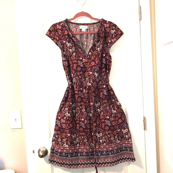 Liz Claiborne Floral Paisley Short Sleeve Dress​​​​​​​​​​ - Picture 1 of 4